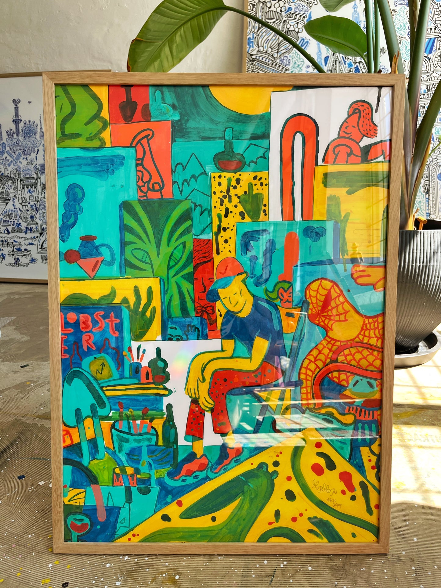 The Studio indrammet - 70x50 cm