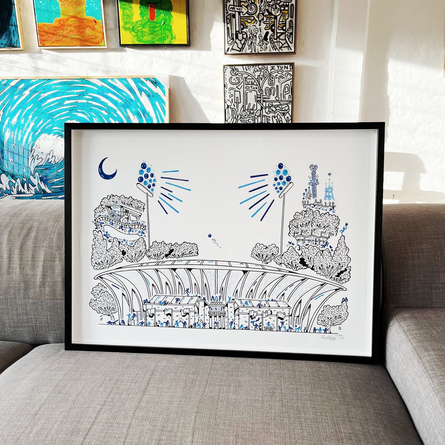 Allerede en bestseller - Over 150 stk. solgt! Aarhus Stadion - 50x70 cm ⚽️