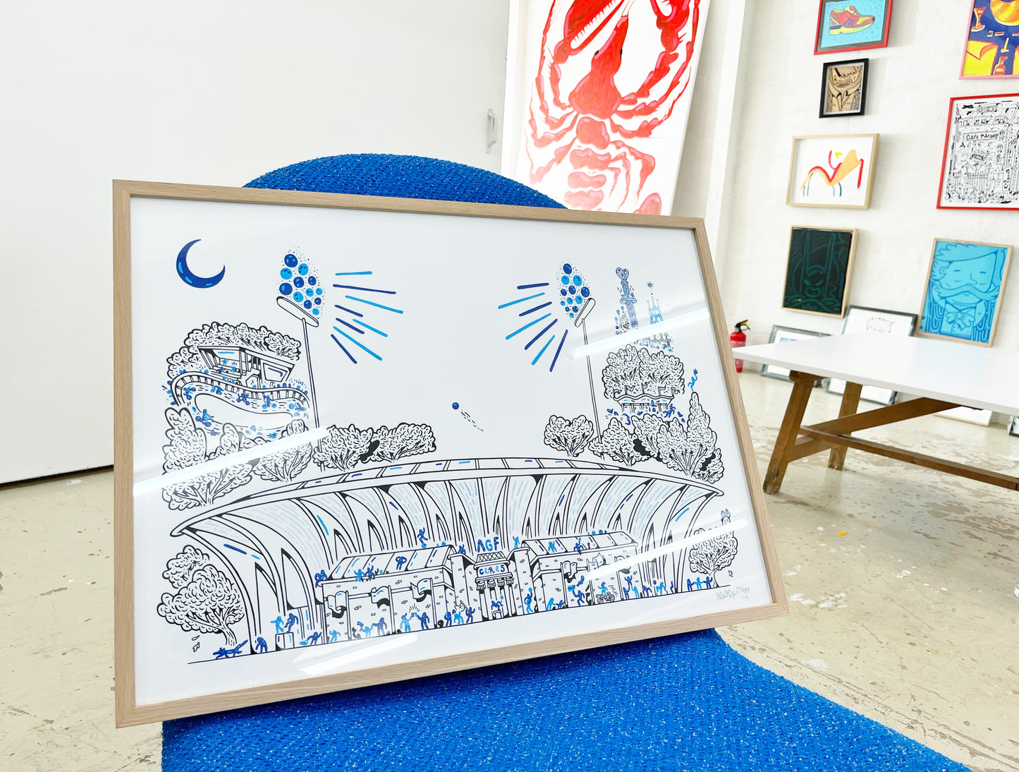Allerede en bestseller - Over 150 stk. solgt! Aarhus Stadion - 50x70 cm ⚽️