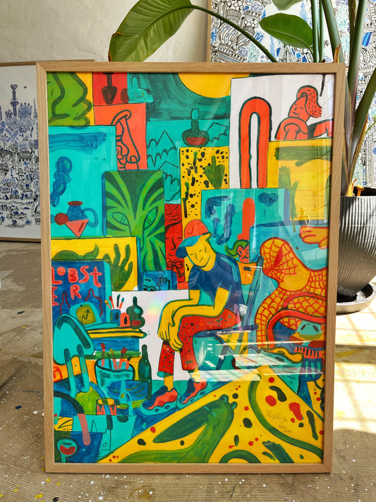 The Studio indrammet - 70x50 cm
