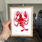 Hummer indrammet - 24x18 cm