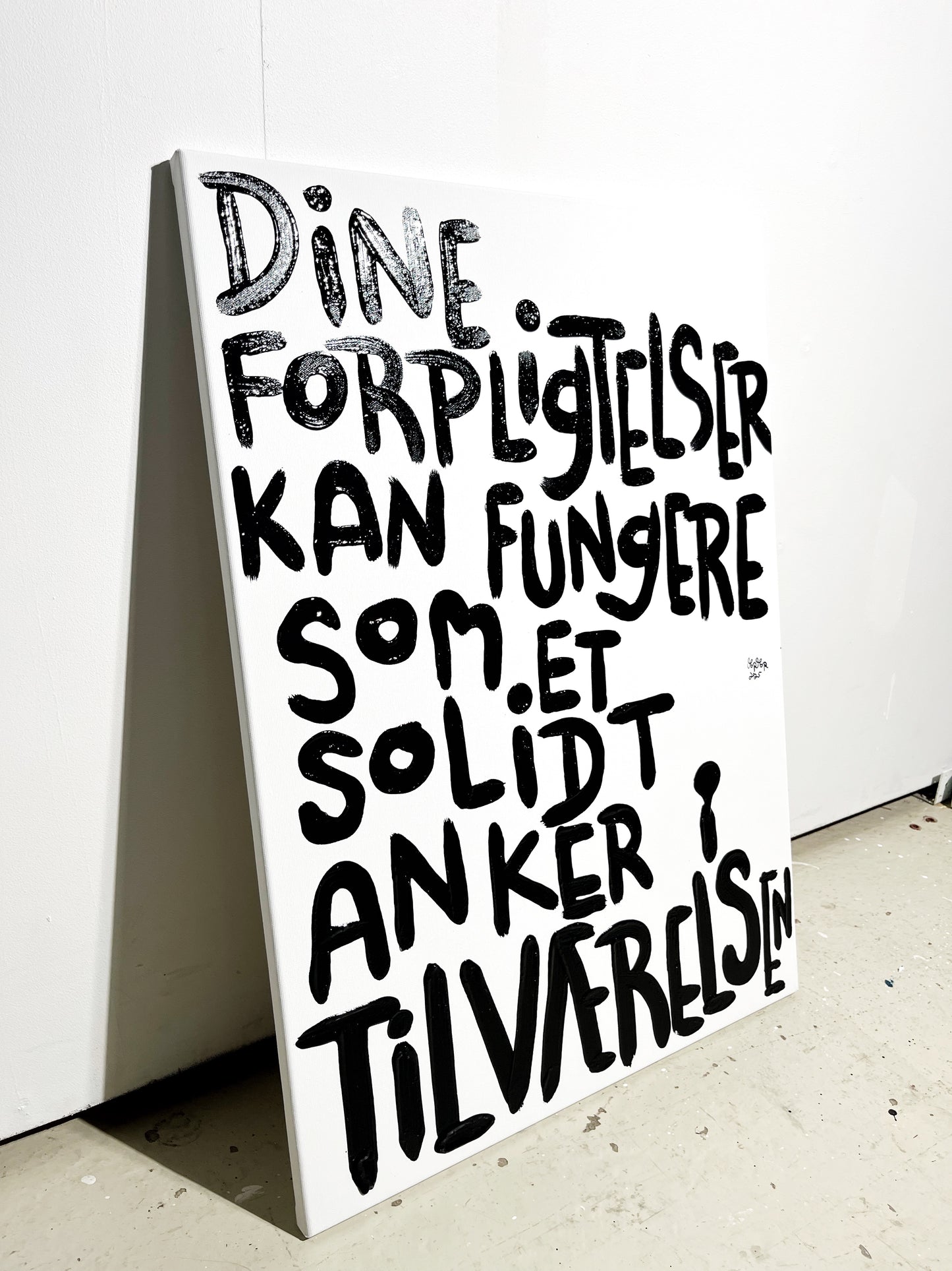 Dine forpligtelser kan fungere som et solidt anker i tilværelsen - 70x50 cm