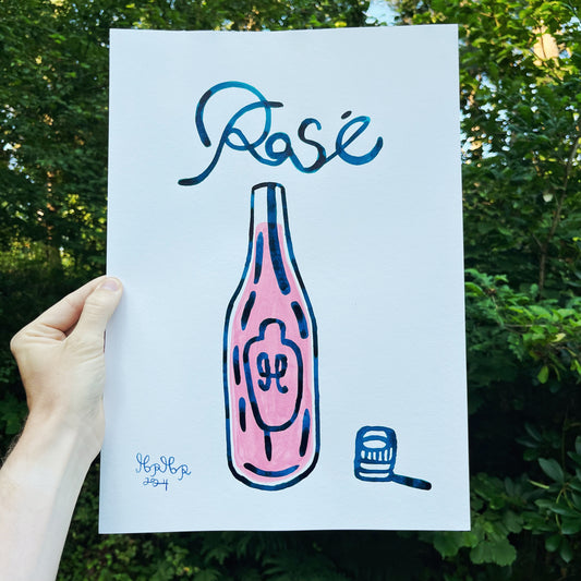 Åben Rosé - A3 størrelse