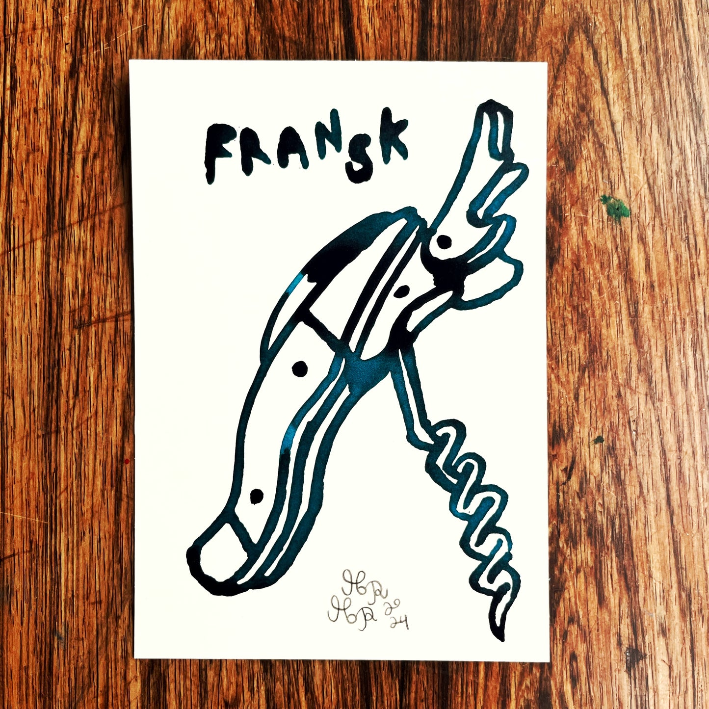 Fransk fra højre - 18x12,5 cm