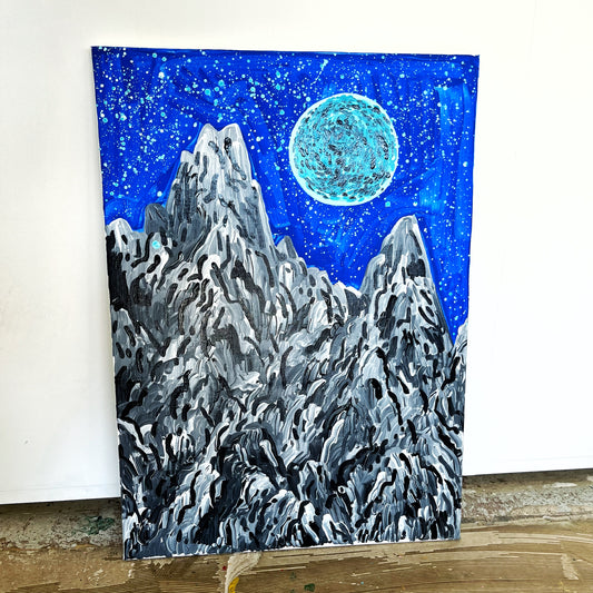 Mont Blanc Moon - 70x50 cm