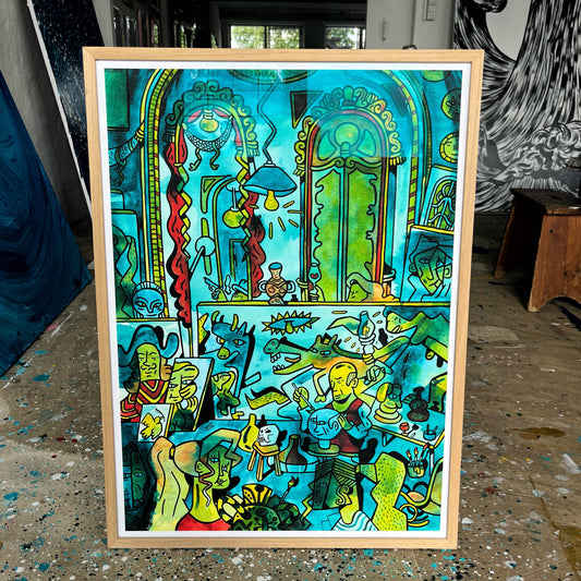 Picasso atelier indrammet - 70x50 cm - kun 3 stk. tilbage!