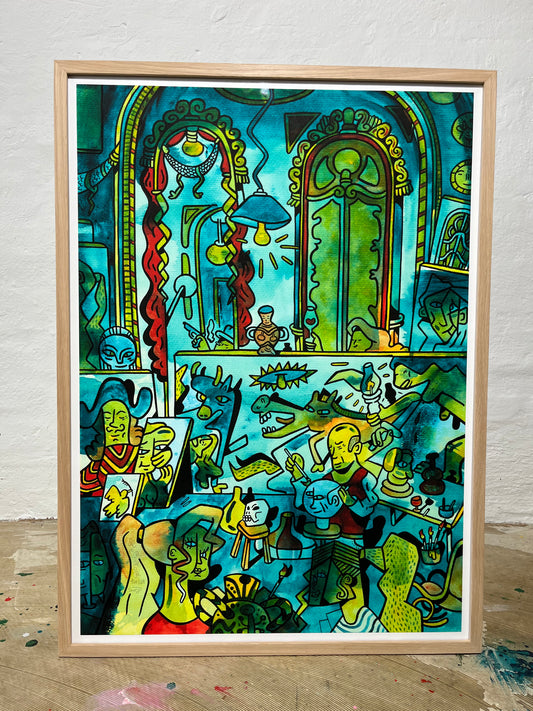 Indrammet eg - Picasso - 55x75 cm