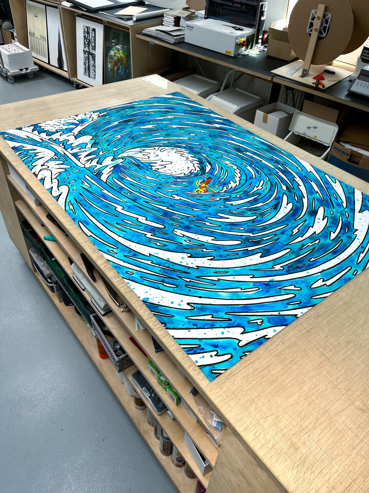 Surfermädchen - 110x160 cm