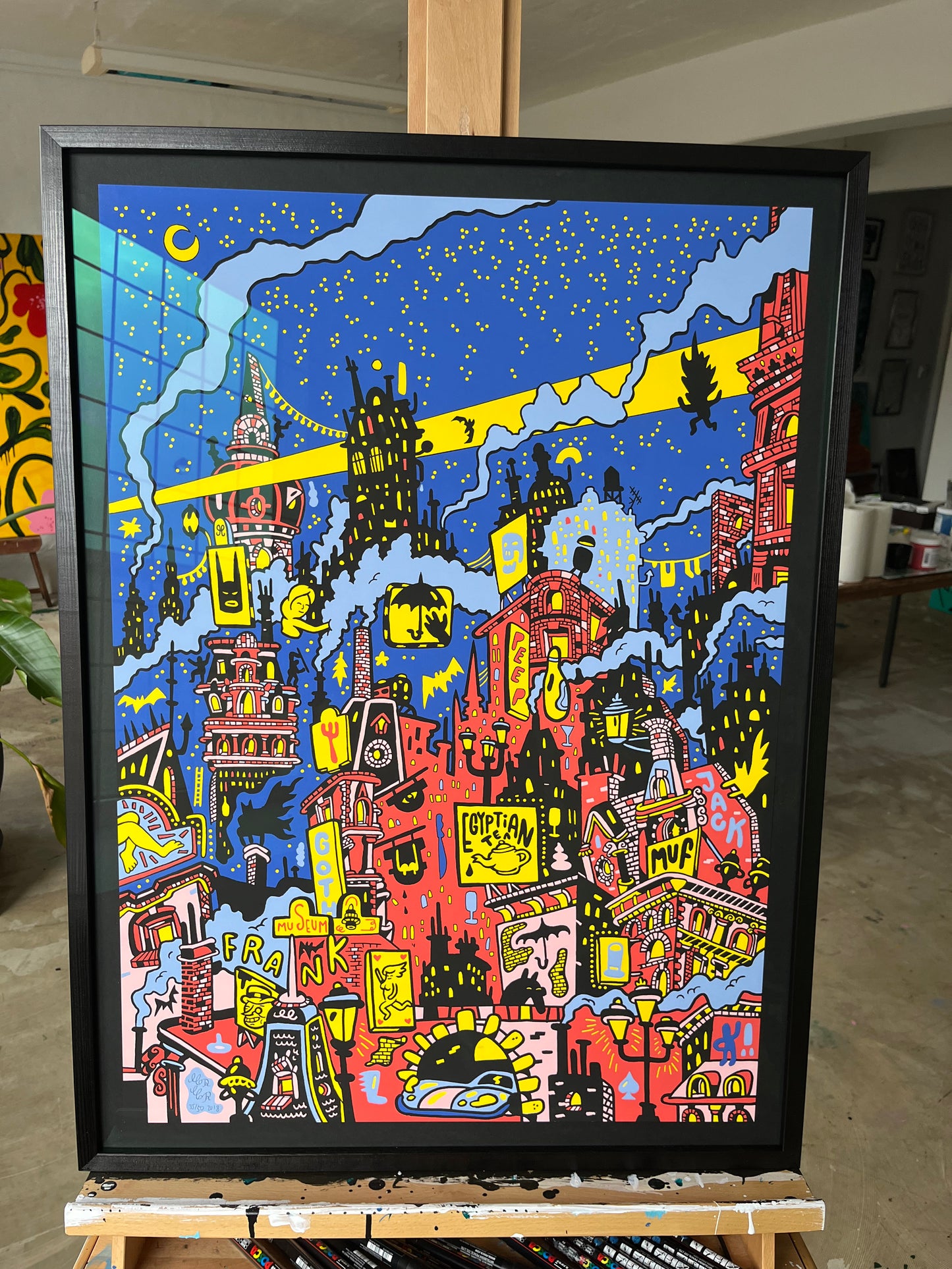 FAST AUSVERKAUFT! Mitternacht gerahmt – 57 x 76 cm